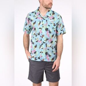 patagonia men’s lightweight ac spoonbills short sleeve button up shirt